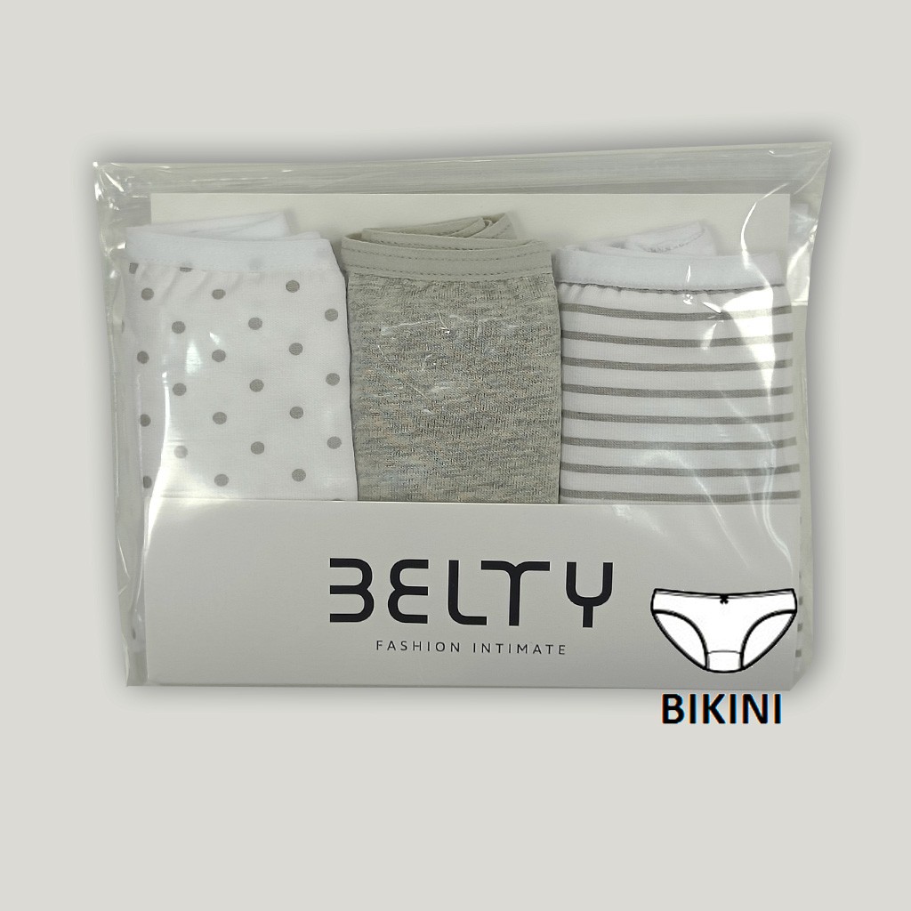 Braga bikini algodón elástico pack 3