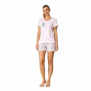 Pijama mujer manga corta algod&oacute;n