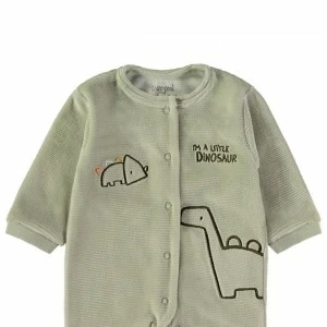 Pelele beb&eacute; tundosado verde dinosaurios