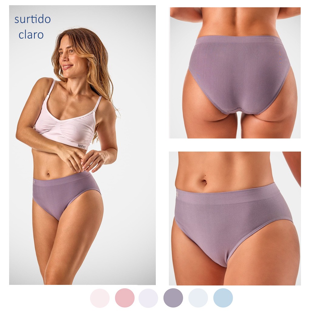 Braga sin costuras algod&oacute;n pack 2 colores