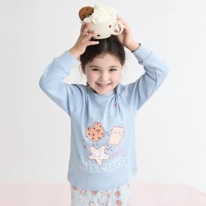 Pijama infantil manga larga estampado