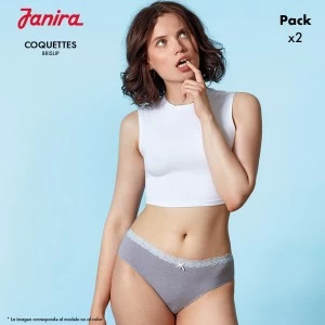 Braga brislip mujer estampada pack x2 coquettes