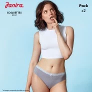 Braga brislip mujer estampada pack x2 coquettes