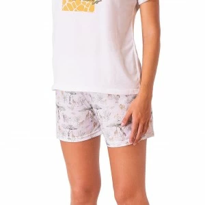 Pijama mujer manga corta en algod&oacute;n