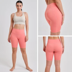 Legging ciclista entono coral tejido micofibra