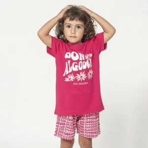 Pijama ni&ntilde;a algod&oacute;n manga corta