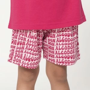 Pijama ni&ntilde;a algod&oacute;n manga corta