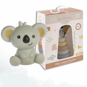 Juguete apilable bebe koala de silicona.