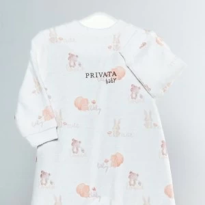 Pelele beb&eacute; estampado manga larga