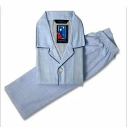 PIjama manga larga caballero popelin abierto raya