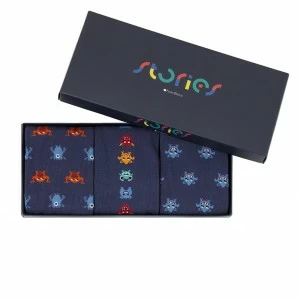 Calcet&iacute;n hombre estuche 3 pares marcianitos
