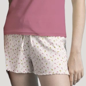 Pijama mujer manga corta y short canal&eacute; fino 