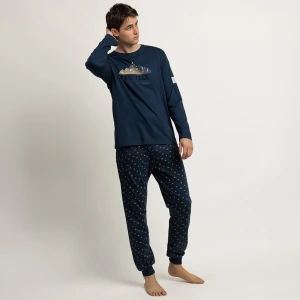 Pijama algod&oacute;n hombre manga larga 