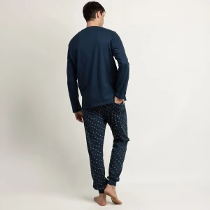 Pijama algod&oacute;n hombre manga larga 