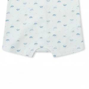 Pelele beb&eacute; tirantes algod&oacute;n estampado