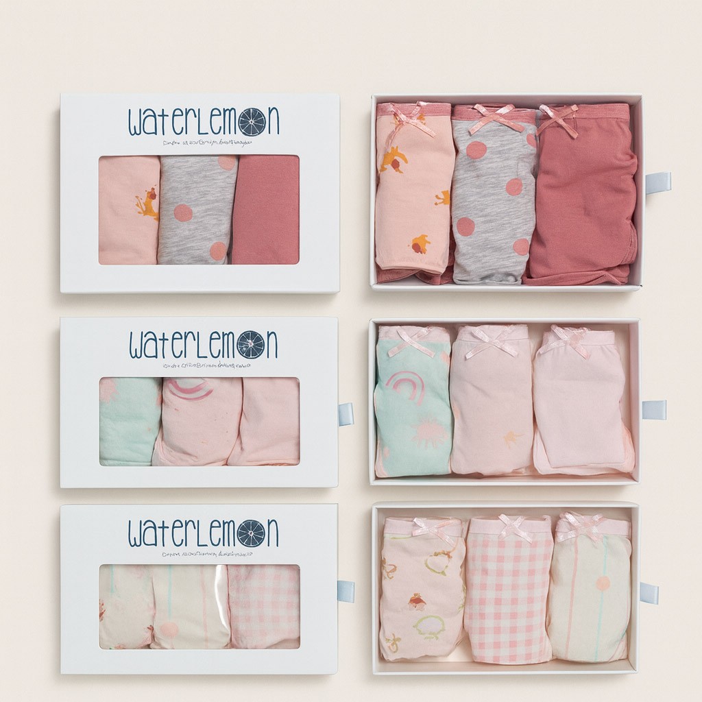 Braga niña algodón pack x 3 blister surtido
