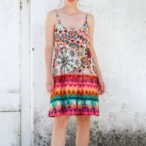 Vestido mujer tirantes etnico