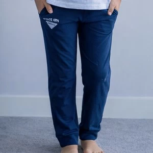 Pijama largo ni&ntilde;o algod&oacute;n rayas