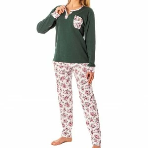 Pijama mujer algod&oacute;n cuello botones