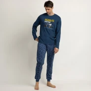 Pijama hombre manga larga dise&ntilde;o Peanuts