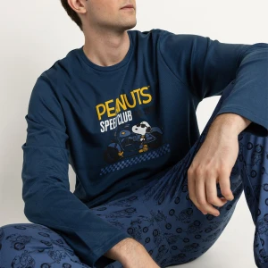Pijama hombre manga larga dise&ntilde;o Peanuts