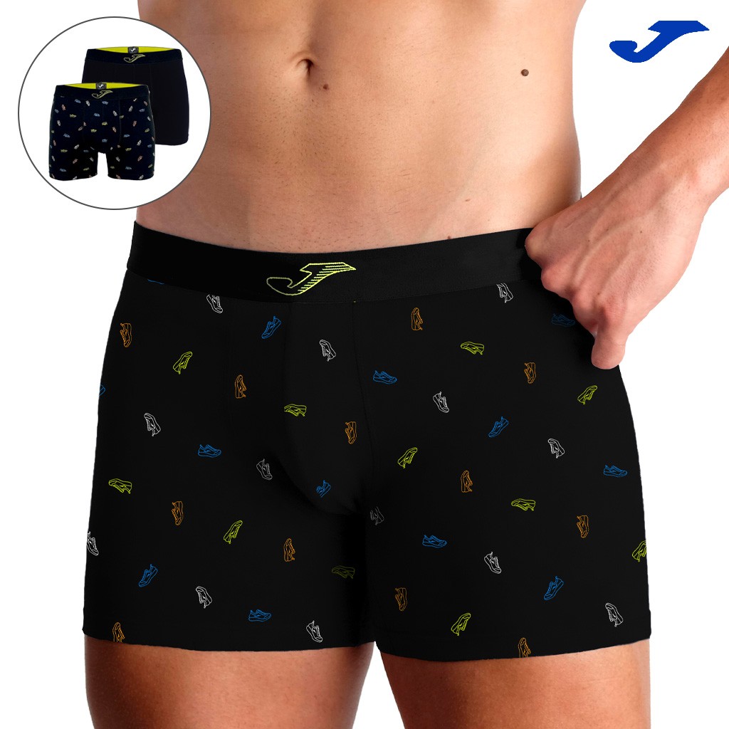 B&oacute;xer hombre pack x 2 silueta zapatillas + liso