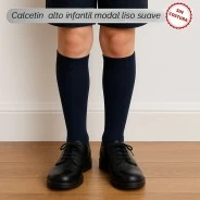 Calcetin infantil alto colegial algod&oacute;n