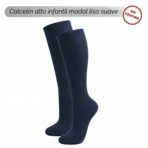 Calcetin infantil alto colegial algod&oacute;n