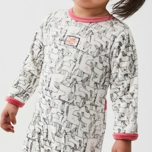 Pelele beb&eacute; tundosado estampado Unicornios