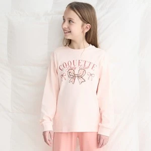 Pijama juvenil manga larga estampado lacito