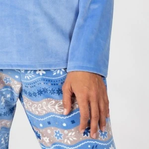 Pijama mujer manga larga terciopelo