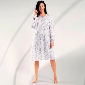 Camis&oacute;n mujer estampado manga larga algod&oacute;n