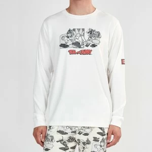 Pijama hombre manga larga dise&ntilde;o Tom & Jerry