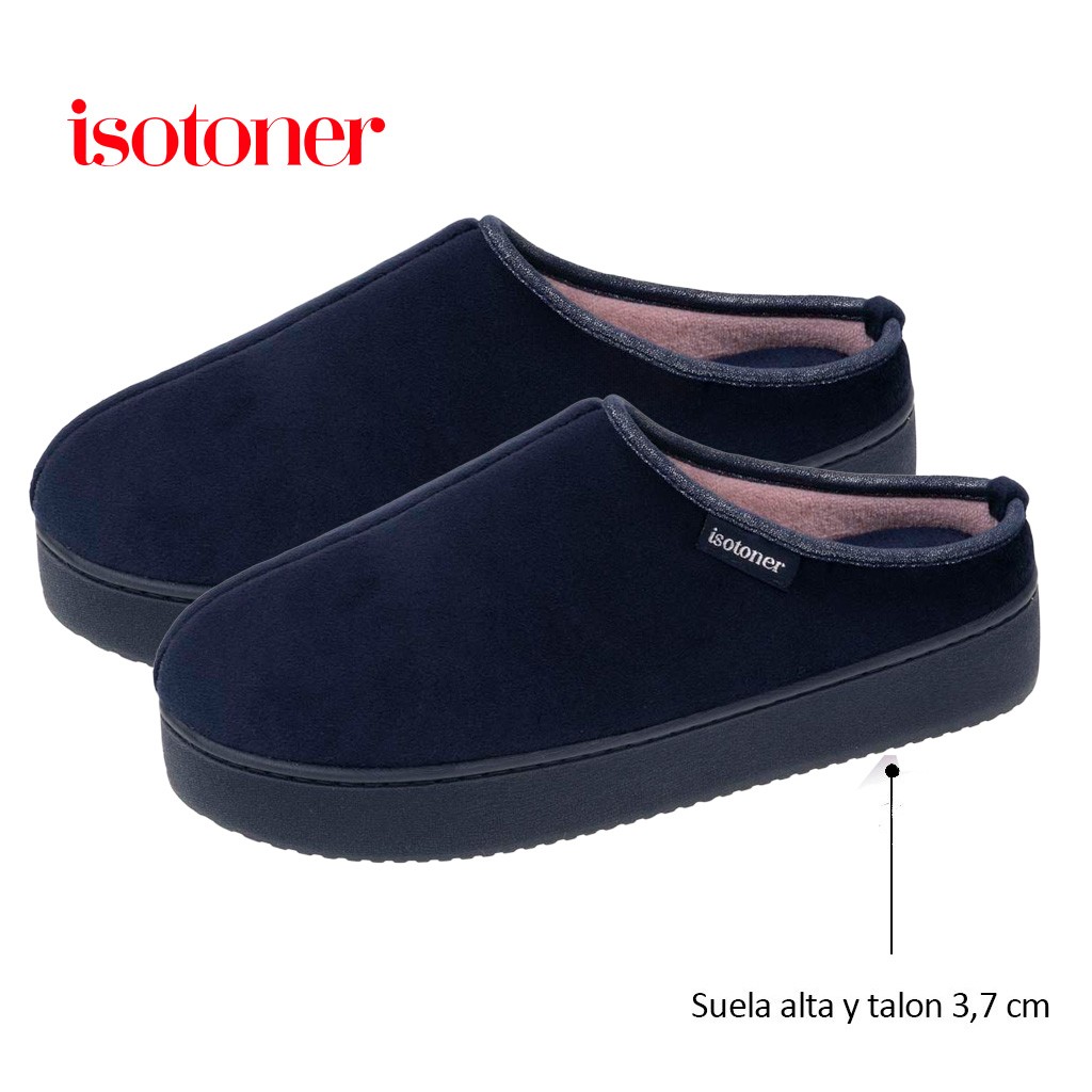 Zapatilla mujer destalonada con suela goma