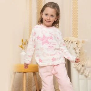 Pijama ni&ntilde;a coralina estrellas