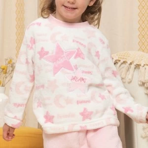 Pijama ni&ntilde;a coralina estrellas