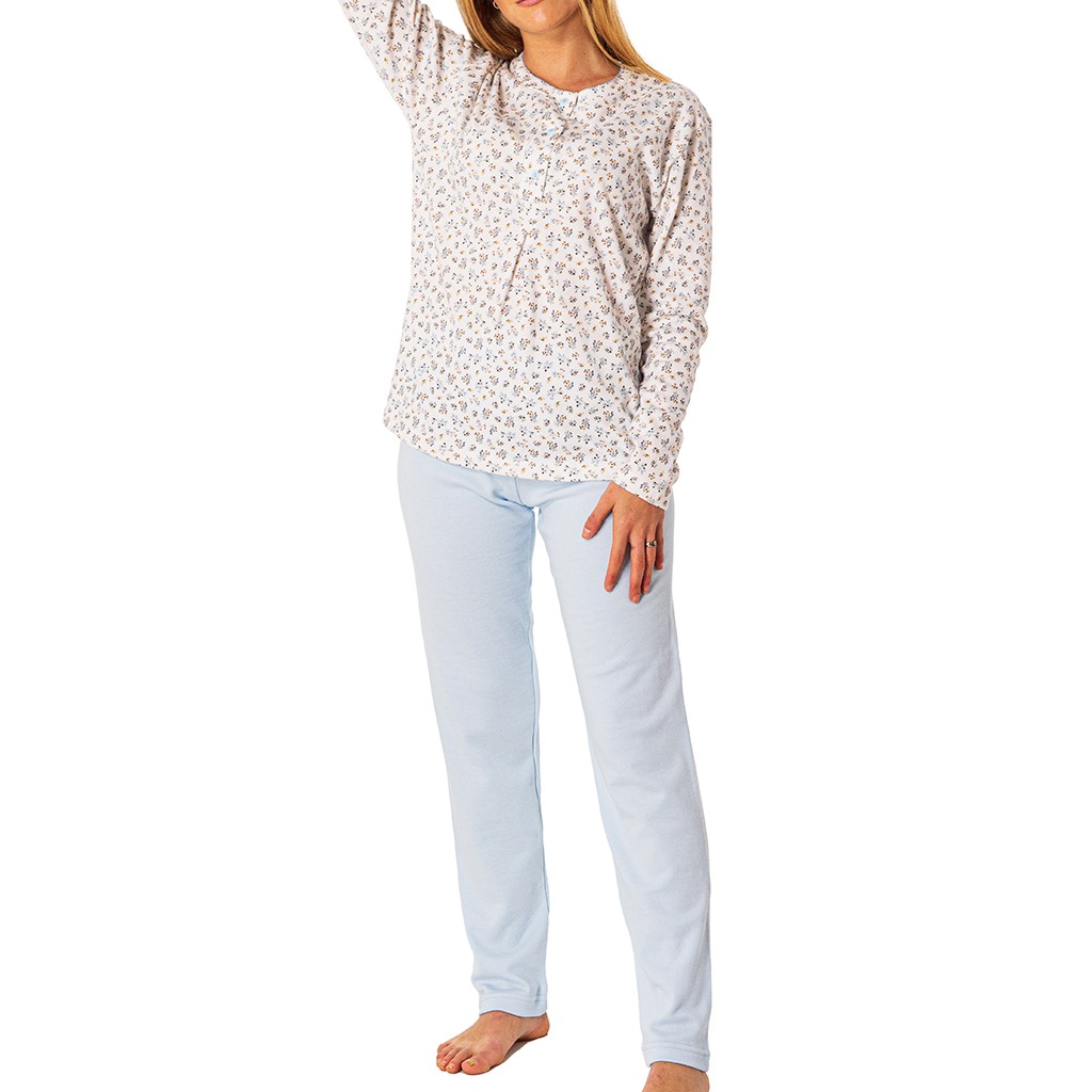 Pijama mujer manga larga estampado