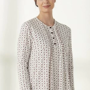 Camis&oacute;n estampado mujer cuello botones