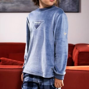 Pijama ni&ntilde;o manga larga tejido spandex