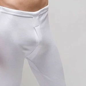 Calz&oacute;n largo termal hombre allgod&oacute;n liso perchado