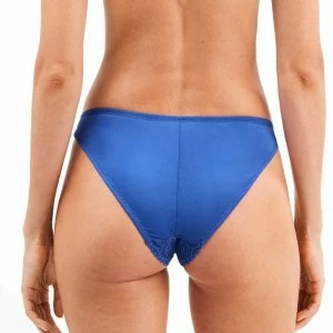 Braga mujer microfibra encaje azul