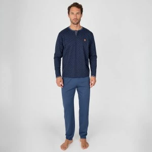 Pijama hombre cuello botones
