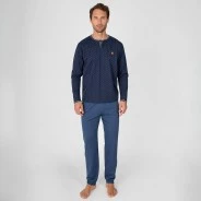 Pijama hombre cuello botones