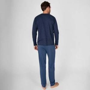 Pijama hombre cuello botones