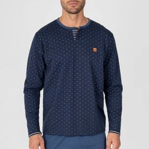 Pijama hombre cuello botones