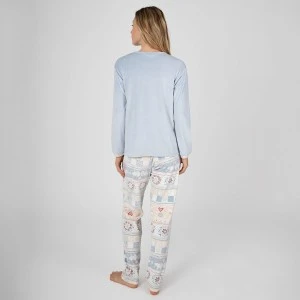 Pijama manga larga mujer estampado 
