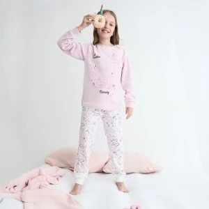 Pijama tundosado ni&ntilde;a unicornios