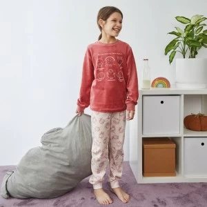Pijama ni&ntilde;a juvenil largo ovejita tundosado