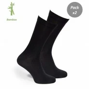 Calcet&iacute;n hombre bamboo pack x 2 pu&ntilde;o antipress