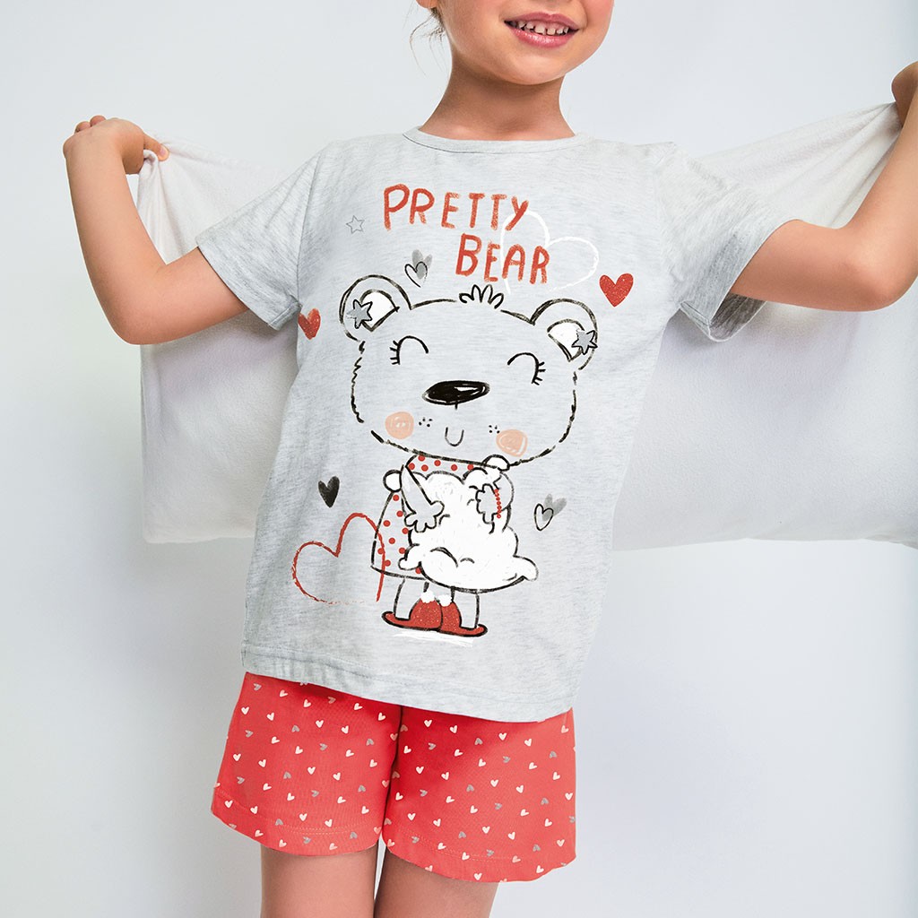 Pijama niña manga corta Pretty Bear